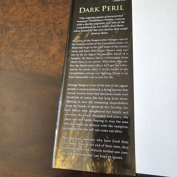 Dark Peril (A Carpathian Novel) Christine Feehan, Hardcover, Paranormal Romance - Picture 7 of 9